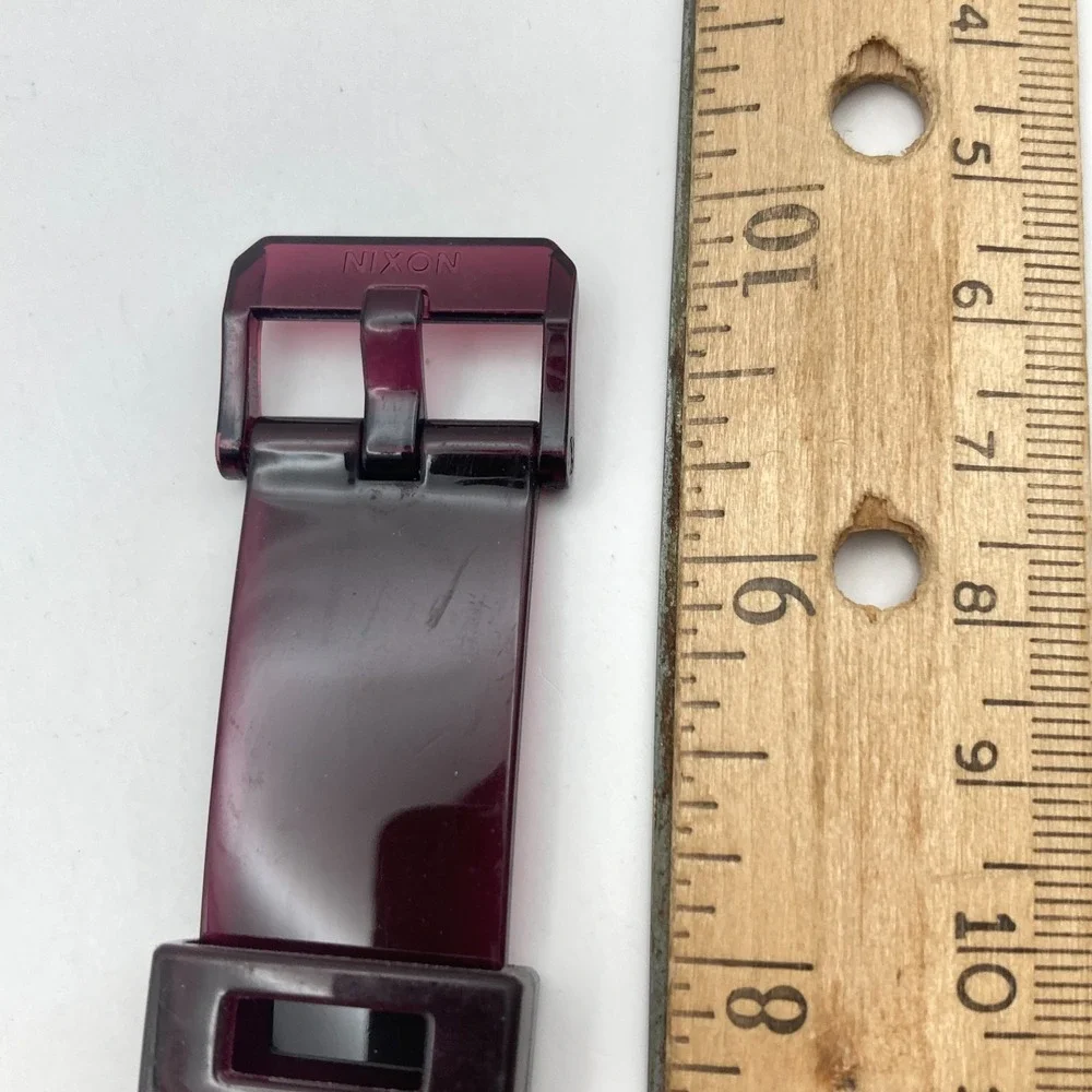Nixon The Time Teller P Mens Watch 39mm Purple Minimal Polycarbonate New Battery